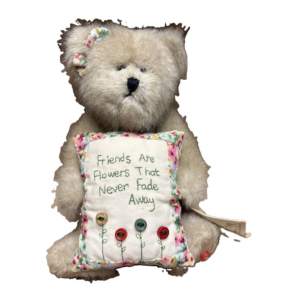 Boyd’s Bear Mia Goodfriends Jointed 8” Plush Buttons Pillow Embroidered Tag